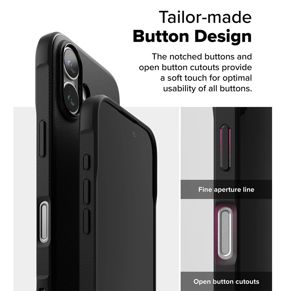 Picture of Apple iPhone 16 6.1 Case | Ringke Onyx Tough Heavy Duty Slim Light Drop Protection Case for Apple iPhone 16 6.1 (Black)