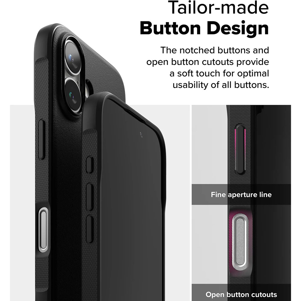 Picture of Apple iPhone 16 Plus 6.7 Case | Ringke Onyx Tough Heavy Duty Slim Light Drop Protection Case for Apple iPhone 16 Plus 6.7 (Black)