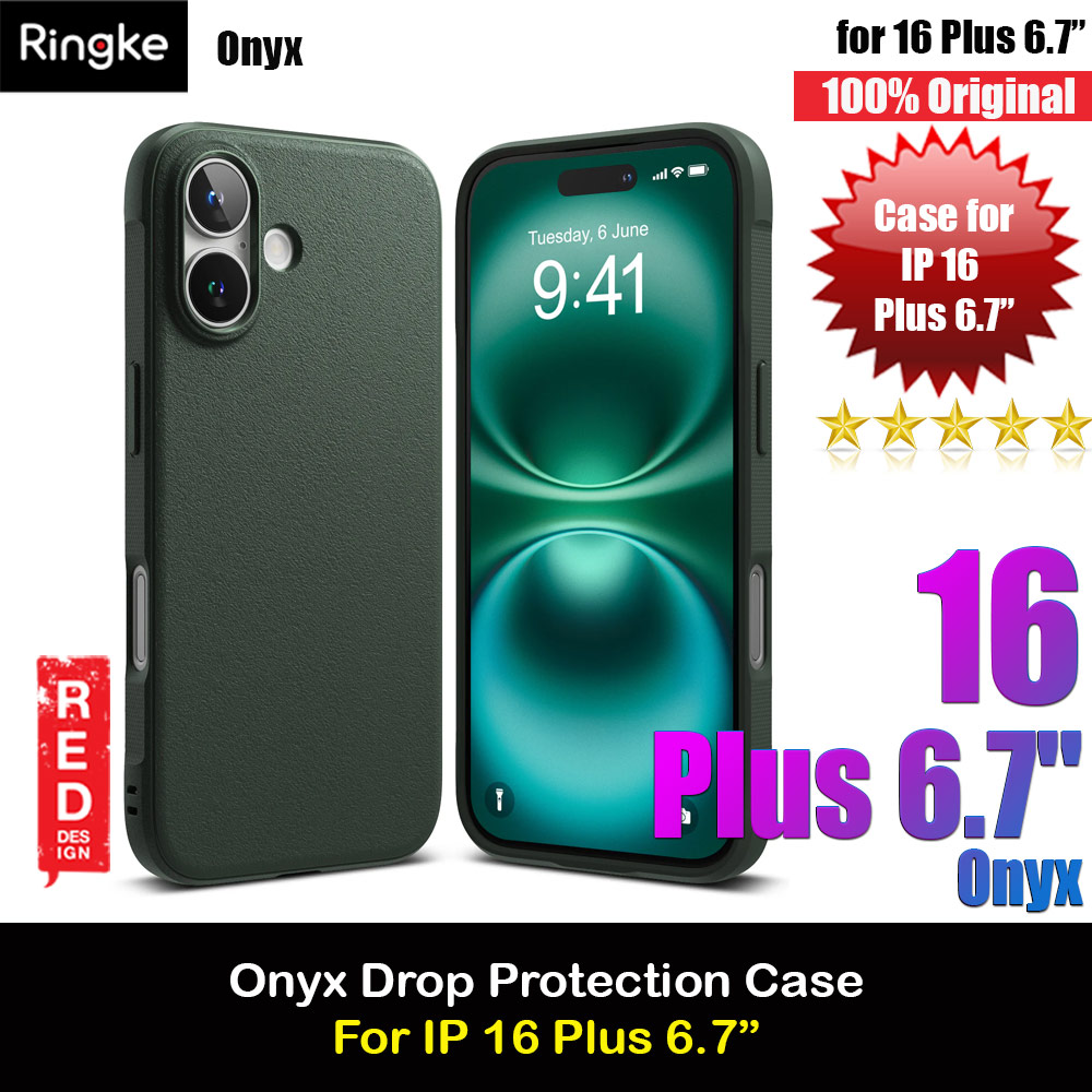 Picture of Ringke Onyx Tough Heavy Duty Slim Light Drop Protection Case for Apple iPhone 16 Plus 6.7 (Dark Green) Apple iPhone 16 Plus 6.7- Apple iPhone 16 Plus 6.7 Cases, Apple iPhone 16 Plus 6.7 Covers, iPad Cases and a wide selection of Apple iPhone 16 Plus 6.7 Accessories in Malaysia, Sabah, Sarawak and Singapore 