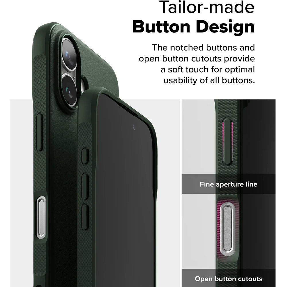 Picture of Apple iPhone 16 Plus 6.7 Case | Ringke Onyx Tough Heavy Duty Slim Light Drop Protection Case for Apple iPhone 16 Plus 6.7 (Dark Green)