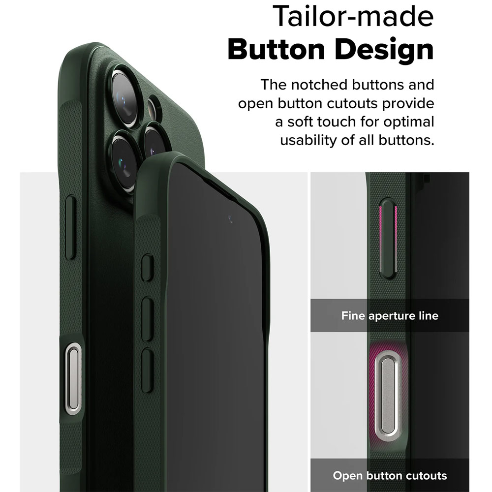 Picture of Apple iPhone 16 Pro Max 6.9 Case | Ringke Onyx Tough Heavy Duty Slim Light Drop Protection Case for Apple iPhone 16 Pro Max 6.9 (Dark Green)