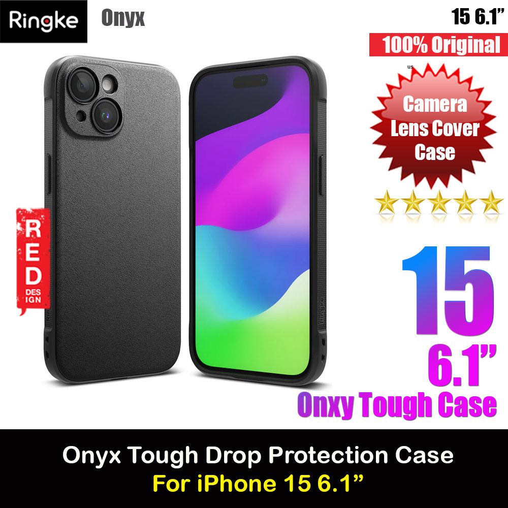 Picture of Ringke Onyx Tough Heavy Duty Slim Light Drop Protection Case for Apple iPhone 15 6.1 (Black) Apple iPhone 15 6.1- Apple iPhone 15 6.1 Cases, Apple iPhone 15 6.1 Covers, iPad Cases and a wide selection of Apple iPhone 15 6.1 Accessories in Malaysia, Sabah, Sarawak and Singapore 