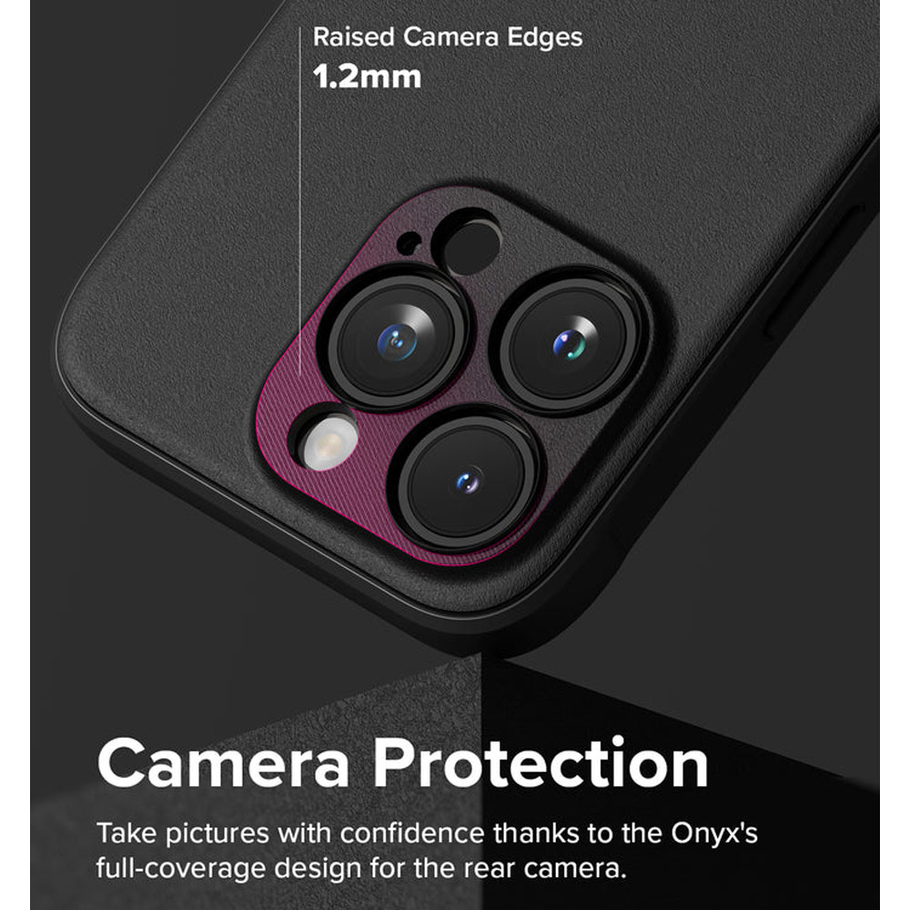 Picture of Apple iPhone 15 Pro Max 6.7 Case | Ringke Onyx Tough Heavy Duty Slim Light Drop Protection Case for Apple iPhone 15 Pro Max 6.7 (Black)