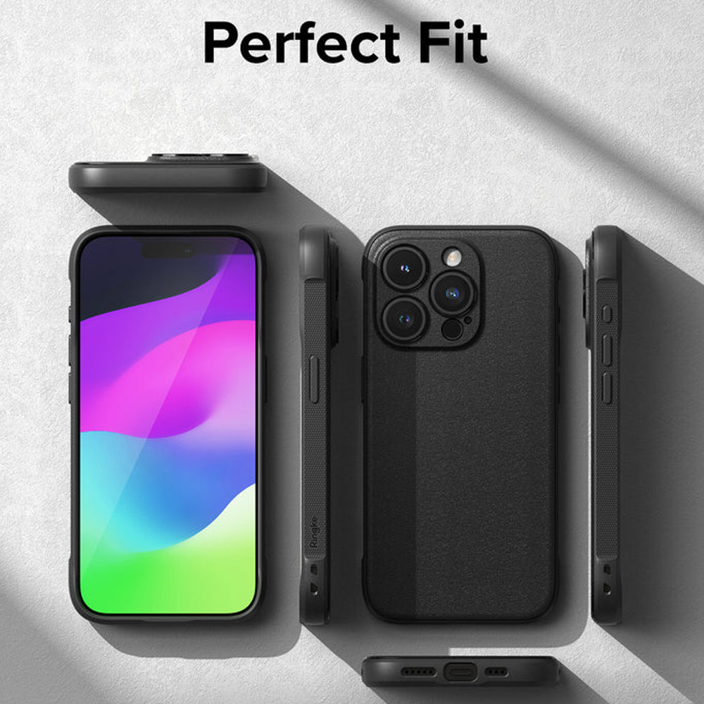 Picture of Apple iPhone 15 Pro Max 6.7 Case | Ringke Onyx Tough Heavy Duty Slim Light Drop Protection Case for Apple iPhone 15 Pro Max 6.7 (Black)