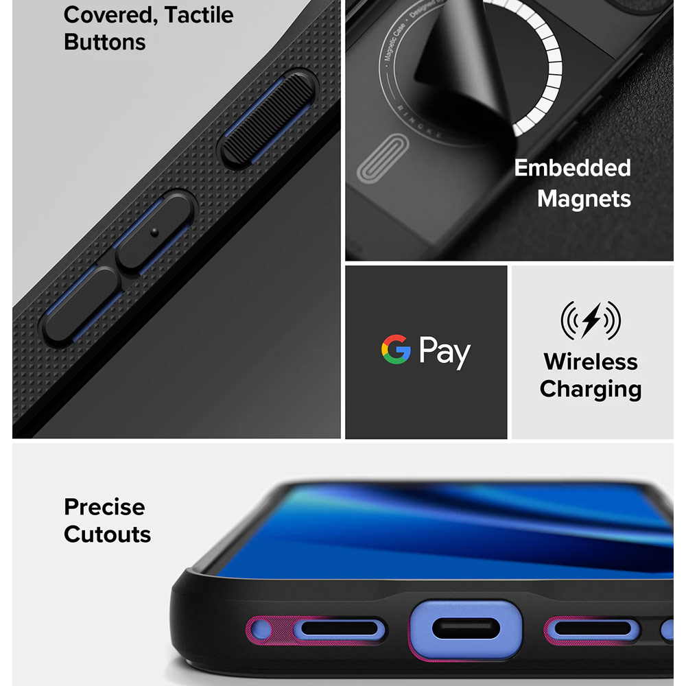 Picture of Google Pixel 10a Case | Ringke Onyx Magnetic Slim TPU Protection Case for Google Pixel 10a (Black)