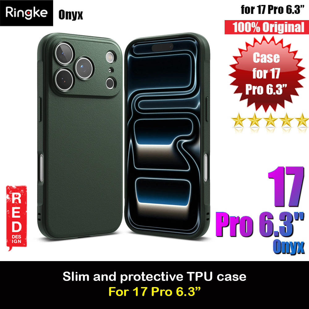 Picture of Ringke Onyx TPU Anti Finger Print Anti Slip Drop Protection Case for iPhone 17 Pro 6.3 (Dark Green) Apple iPhone 17 Pro 6.3- Apple iPhone 17 Pro 6.3 Cases, Apple iPhone 17 Pro 6.3 Covers, iPad Cases and a wide selection of Apple iPhone 17 Pro 6.3 Accessories in Malaysia, Sabah, Sarawak and Singapore 