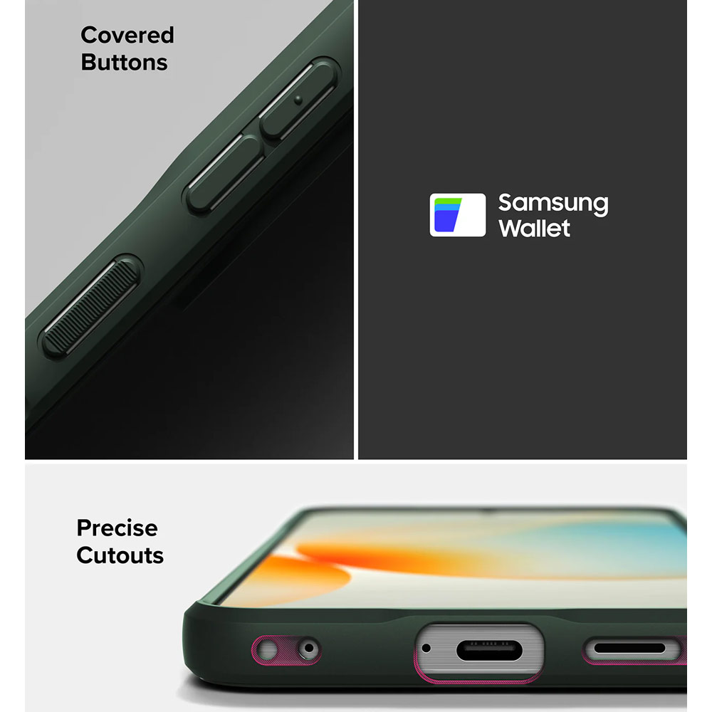 Picture of Samsung Galaxy A57 Case | Ringke Onyx Slim TPU Protection Case for Samsung Galaxy A57 (Dark Green)