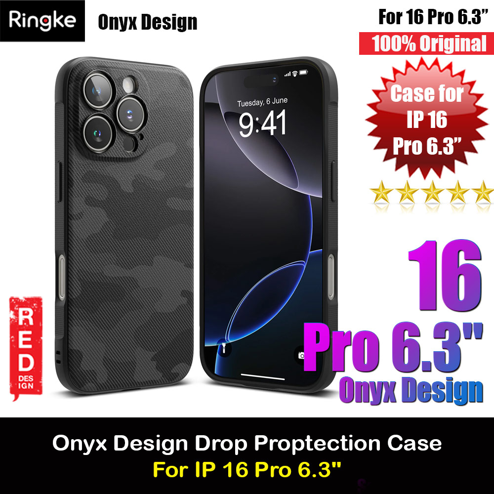 Picture of Ringke Onyx Design Tough Heavy Duty Slim Light Drop Protection Case for Apple iPhone 16 Pro 6.3 (Camo Black) Apple iPhone 16 Pro 6.3- Apple iPhone 16 Pro 6.3 Cases, Apple iPhone 16 Pro 6.3 Covers, iPad Cases and a wide selection of Apple iPhone 16 Pro 6.3 Accessories in Malaysia, Sabah, Sarawak and Singapore 