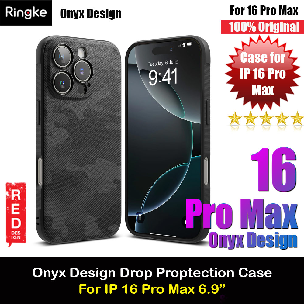 Picture of Ringke Onyx Design Tough Heavy Duty Slim Light Drop Protection Case for Apple iPhone 16 Pro Max 6.9 (Camo Black) Apple iPhone 16 Pro Max 6.9- Apple iPhone 16 Pro Max 6.9 Cases, Apple iPhone 16 Pro Max 6.9 Covers, iPad Cases and a wide selection of Apple iPhone 16 Pro Max 6.9 Accessories in Malaysia, Sabah, Sarawak and Singapore 