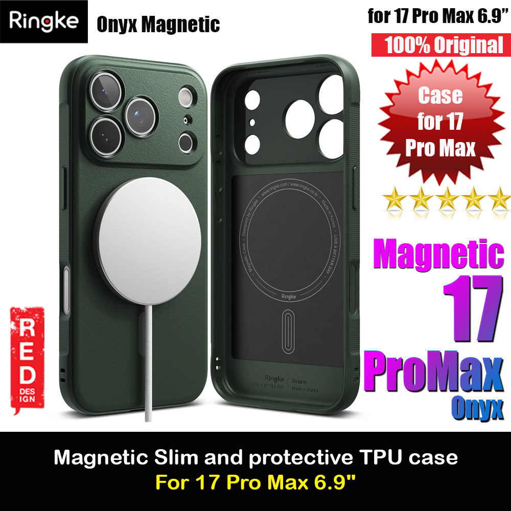 Picture of Ringke Onyx Magnetic TPU Anti Finger Print Anti Slip Drop Protection Case for iPhone 17 Pro Max 6.9 (Dark Green) Apple iPhone 17 Pro Max 6.9- Apple iPhone 17 Pro Max 6.9 Cases, Apple iPhone 17 Pro Max 6.9 Covers, iPad Cases and a wide selection of Apple iPhone 17 Pro Max 6.9 Accessories in Malaysia, Sabah, Sarawak and Singapore 