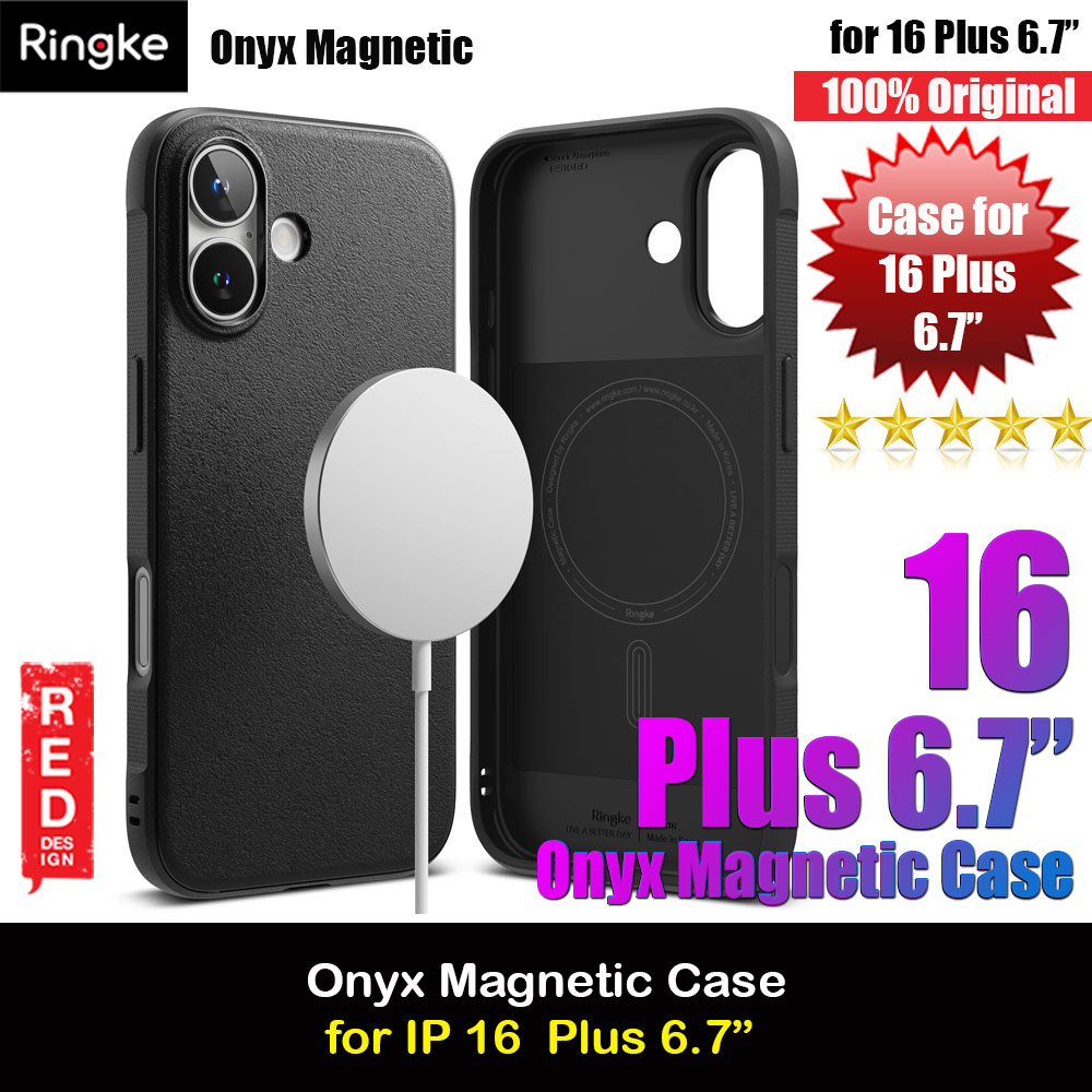 Picture of Ringke Onyx Magnetic Tough Heavy Duty Slim Light Drop Protection Case for Apple iPhone 16 Plus 6.7 (Black) Apple iPhone 16 Plus 6.7- Apple iPhone 16 Plus 6.7 Cases, Apple iPhone 16 Plus 6.7 Covers, iPad Cases and a wide selection of Apple iPhone 16 Plus 6.7 Accessories in Malaysia, Sabah, Sarawak and Singapore 