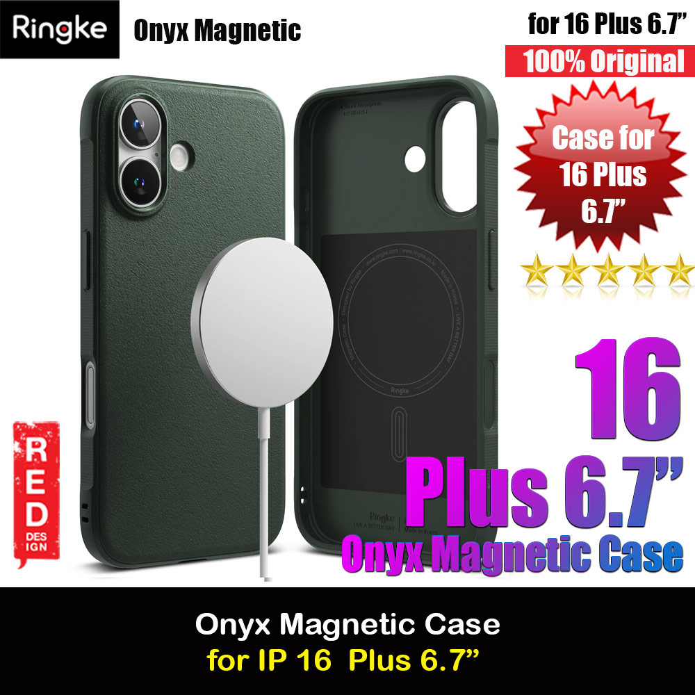 Picture of Ringke Onyx Magnetic Tough Heavy Duty Slim Light Drop Protection Case for Apple iPhone 16 Plus 6.7 (Dark Green) Apple iPhone 16 Plus 6.7- Apple iPhone 16 Plus 6.7 Cases, Apple iPhone 16 Plus 6.7 Covers, iPad Cases and a wide selection of Apple iPhone 16 Plus 6.7 Accessories in Malaysia, Sabah, Sarawak and Singapore 