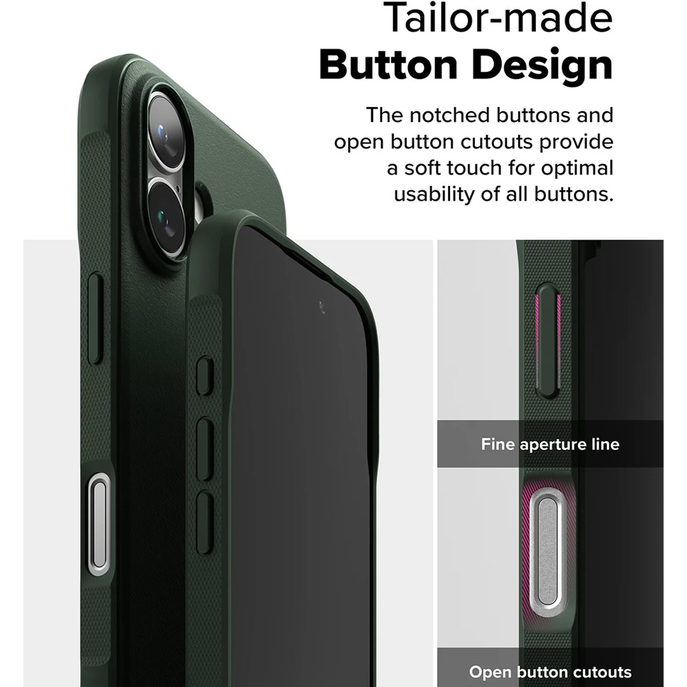 Picture of Apple iPhone 16 Plus 6.7 Case | Ringke Onyx Magnetic Tough Heavy Duty Slim Light Drop Protection Case for Apple iPhone 16 Plus 6.7 (Dark Green)