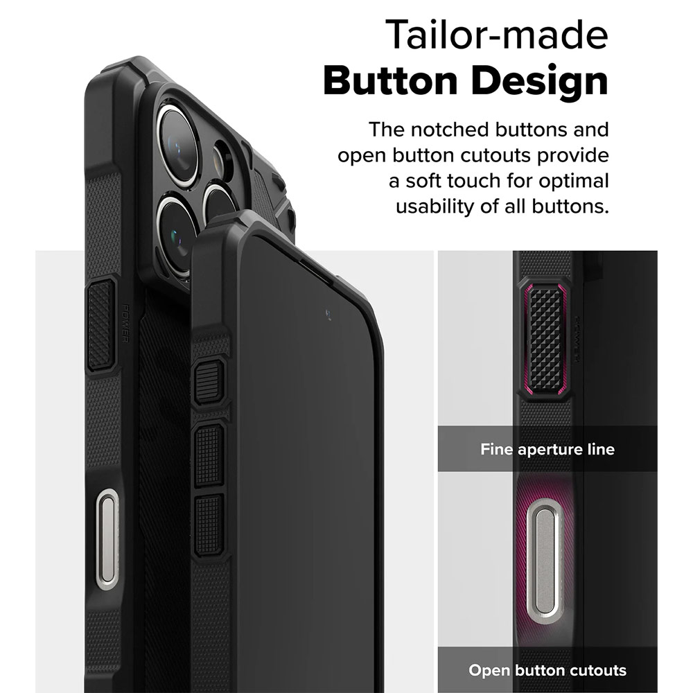 Picture of Apple iPhone 16 Pro 6.3 Case | Ringke Rugged Gear Magnetic Charging Compatible Drop Protection Case for Apple iPhone 16 Pro 6.3 (Camo Black)