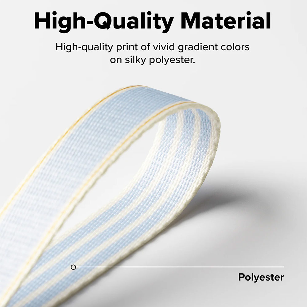 Picture of Ringke High density polyester Shoulder Strap for Perfect for daily use traveling hiking smartphone Portable Handheld Fan Strap (Stripe Blue)