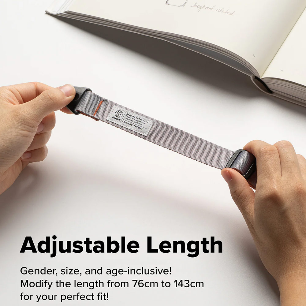 Picture of Ringke High density polyester Shoulder Strap for Perfect for daily use traveling hiking smartphone Portable Handheld Fan Strap (Ash Orange)