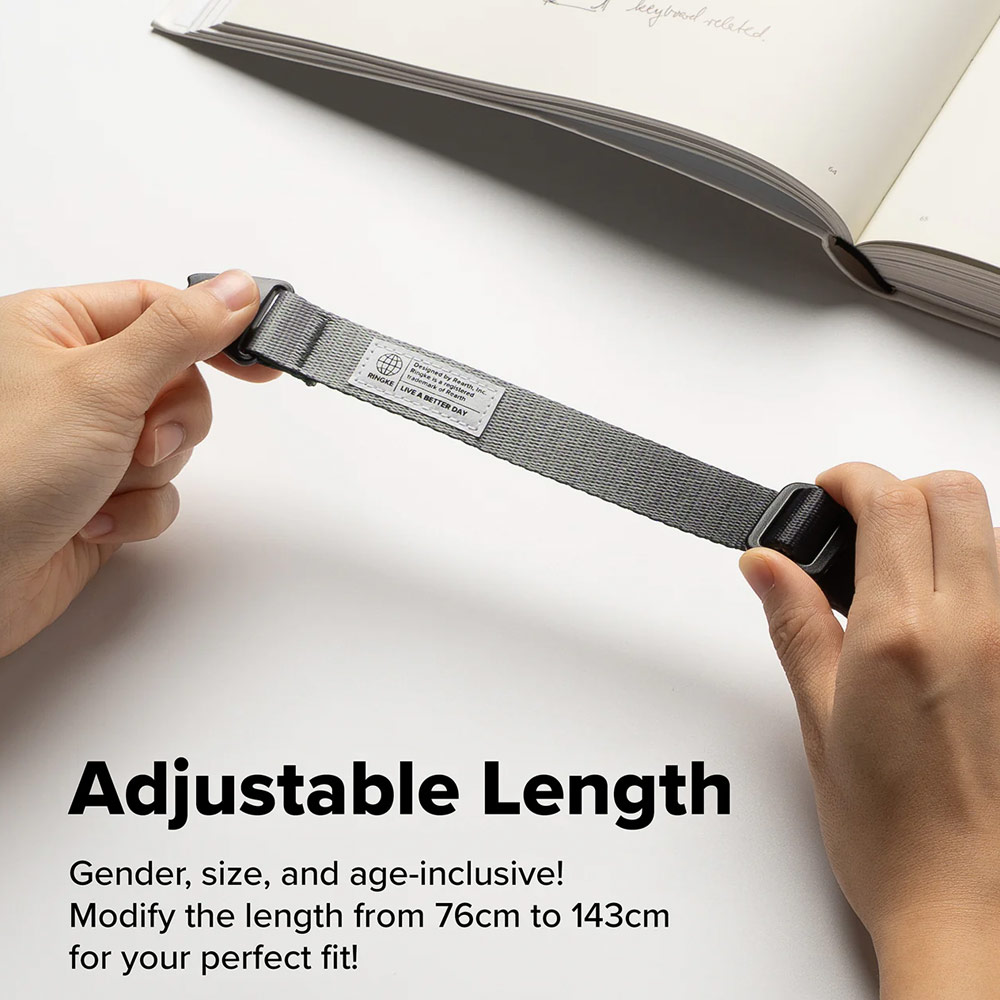 Picture of Ringke High density polyester Shoulder Strap for Perfect for daily use traveling hiking smartphone Portable Handheld Fan Strap (Graphite)