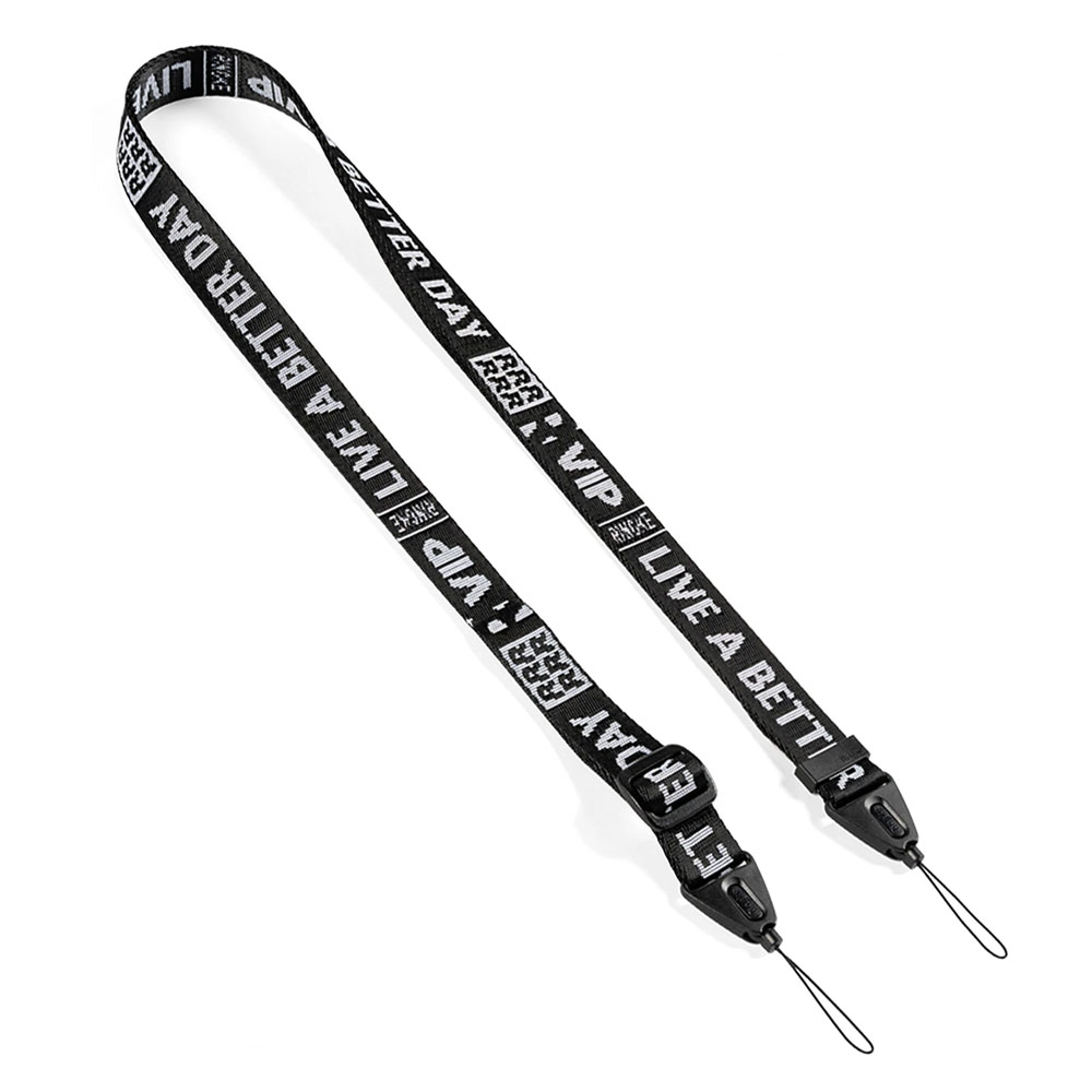 Picture of Ringke Shoulder Strap Smartphone Case Strap Camera Strap Airpods Pro Airpods 3 Strap with Buckle (Lettering Ticket Band 2 Black)