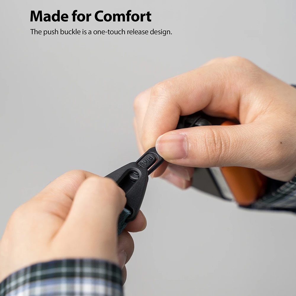 Picture of Ringke Shoulder Strap Smartphone Case Strap Camera Strap Airpods Pro Airpods 3 Strap with Buckle (Lettering Ticket Band 2 Red)