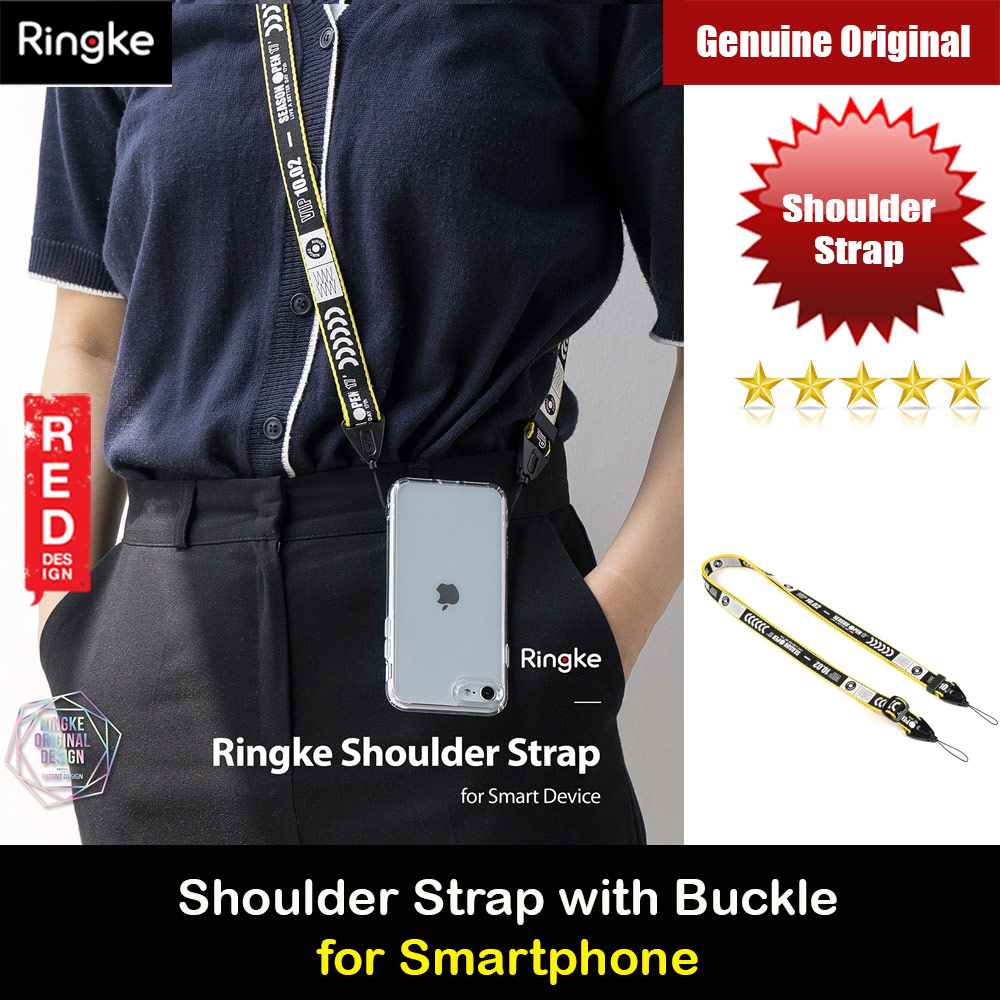 Picture of Ringke Shoulder Strap Smartphone Case Strap Camera Strap Airpods Pro Airpods 3 Strap with Buckle (Ticket Band Black) Red Design- Red Design Cases, Red Design Covers, iPad Cases and a wide selection of Red Design Accessories in Malaysia, Sabah, Sarawak and Singapore 