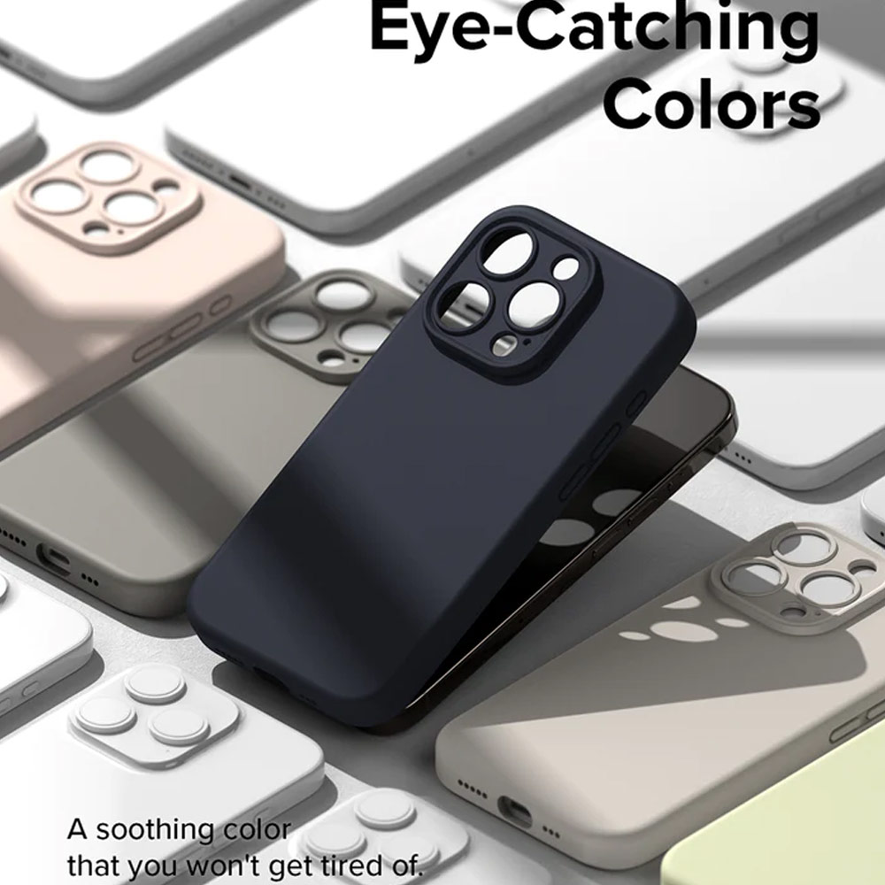 Picture of Apple iPhone 15 Pro Max 6.7 Case | Ringke Silicone Magnetic Drop Protection Case for Apple iPhone 15 Pro Max 6.7 (Gray)