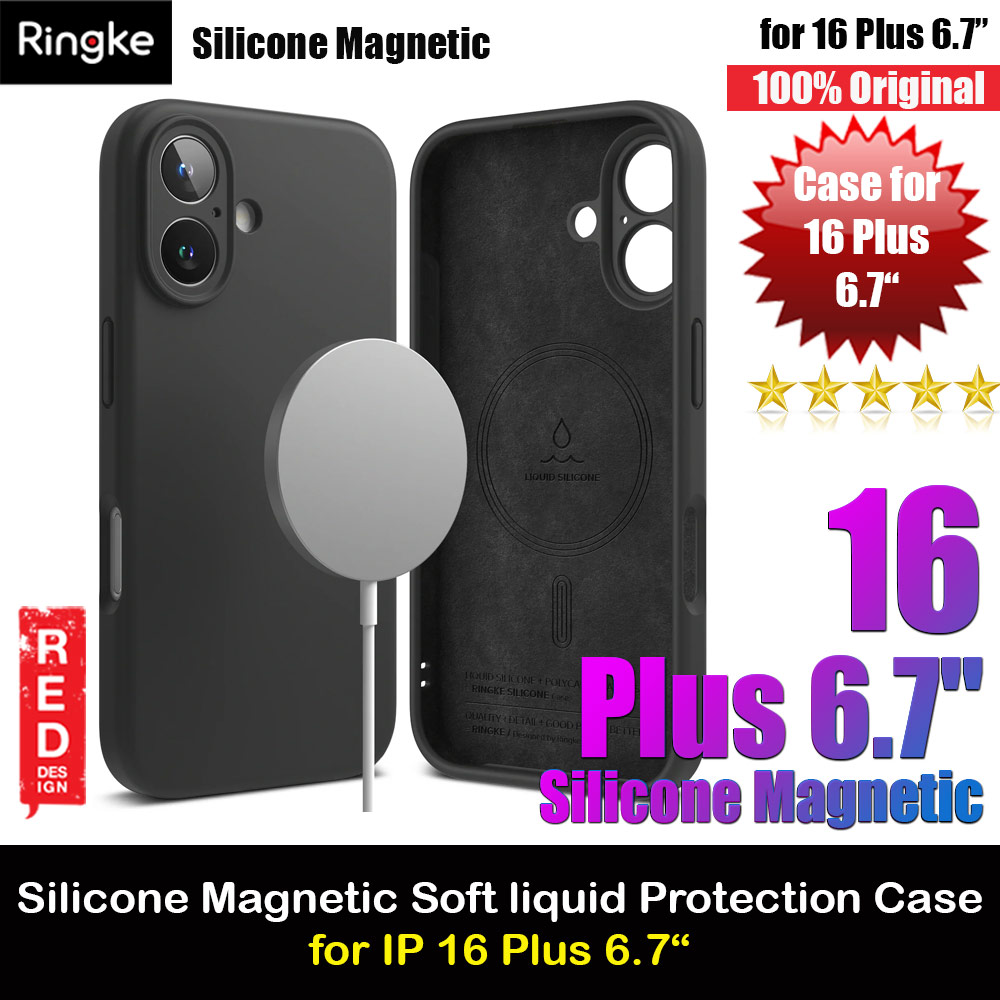 Picture of Ringke Silicone Magnetic Drop Protection Case for iPhone 16 Plus 6.7 (Black) Apple iPhone 16 Plus 6.7- Apple iPhone 16 Plus 6.7 Cases, Apple iPhone 16 Plus 6.7 Covers, iPad Cases and a wide selection of Apple iPhone 16 Plus 6.7 Accessories in Malaysia, Sabah, Sarawak and Singapore 