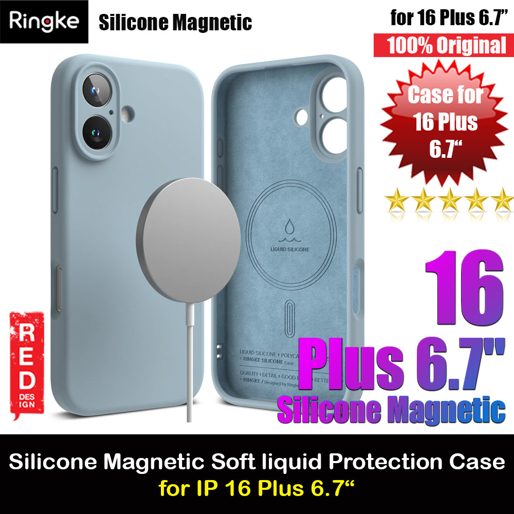 Picture of Ringke Silicone Magnetic Drop Protection Case for iPhone 16 Plus 6.7 (Blue) Apple iPhone 16 Plus 6.7- Apple iPhone 16 Plus 6.7 Cases, Apple iPhone 16 Plus 6.7 Covers, iPad Cases and a wide selection of Apple iPhone 16 Plus 6.7 Accessories in Malaysia, Sabah, Sarawak and Singapore 