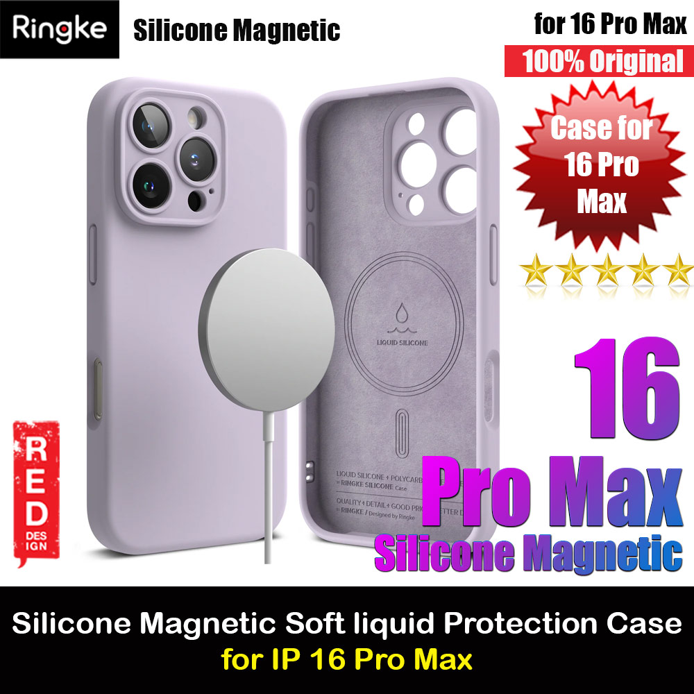 Picture of Ringke Silicone Magnetic Drop Protection Case for iPhone 16 Pro Max 6.9 (Light Purple) Apple iPhone 16 Pro Max 6.9- Apple iPhone 16 Pro Max 6.9 Cases, Apple iPhone 16 Pro Max 6.9 Covers, iPad Cases and a wide selection of Apple iPhone 16 Pro Max 6.9 Accessories in Malaysia, Sabah, Sarawak and Singapore 