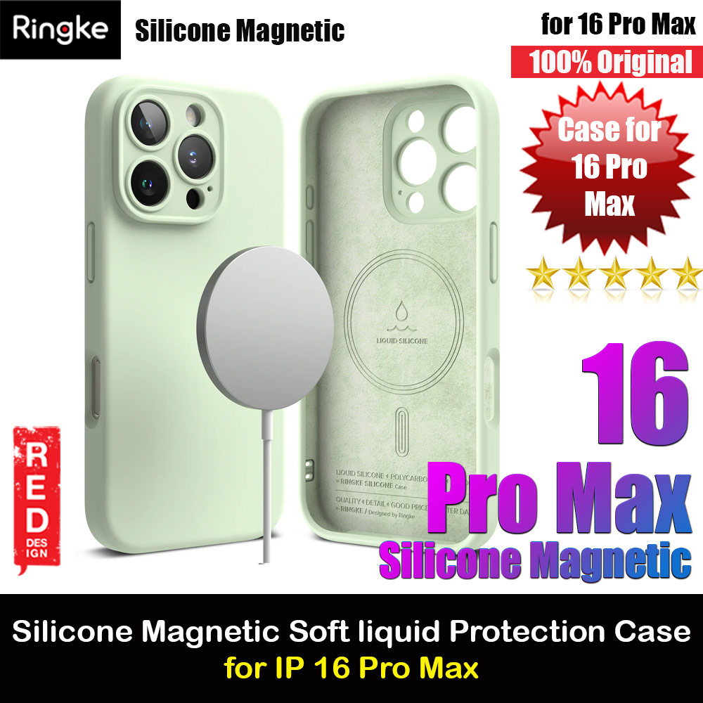 Picture of Ringke Silicone Magnetic Drop Protection Case for iPhone 16 Pro Max 6.9 (Soft Mint) Apple iPhone 16 Pro Max 6.9- Apple iPhone 16 Pro Max 6.9 Cases, Apple iPhone 16 Pro Max 6.9 Covers, iPad Cases and a wide selection of Apple iPhone 16 Pro Max 6.9 Accessories in Malaysia, Sabah, Sarawak and Singapore 