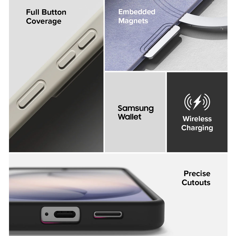 Picture of Samsung Galaxy S26 Plus Case | Ringke Silicone Magnetic Soft Protection Case for Samsung Galaxy S26 Plus (Pink Sand)