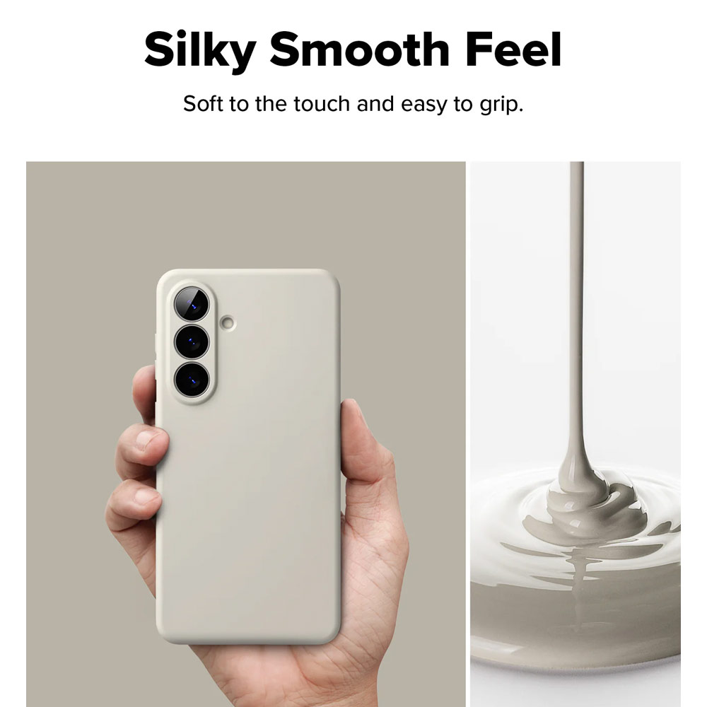 Picture of Samsung Galaxy S26 Plus Case | Ringke Silicone Magnetic Soft Protection Case for Samsung Galaxy S26 Plus (Stone)