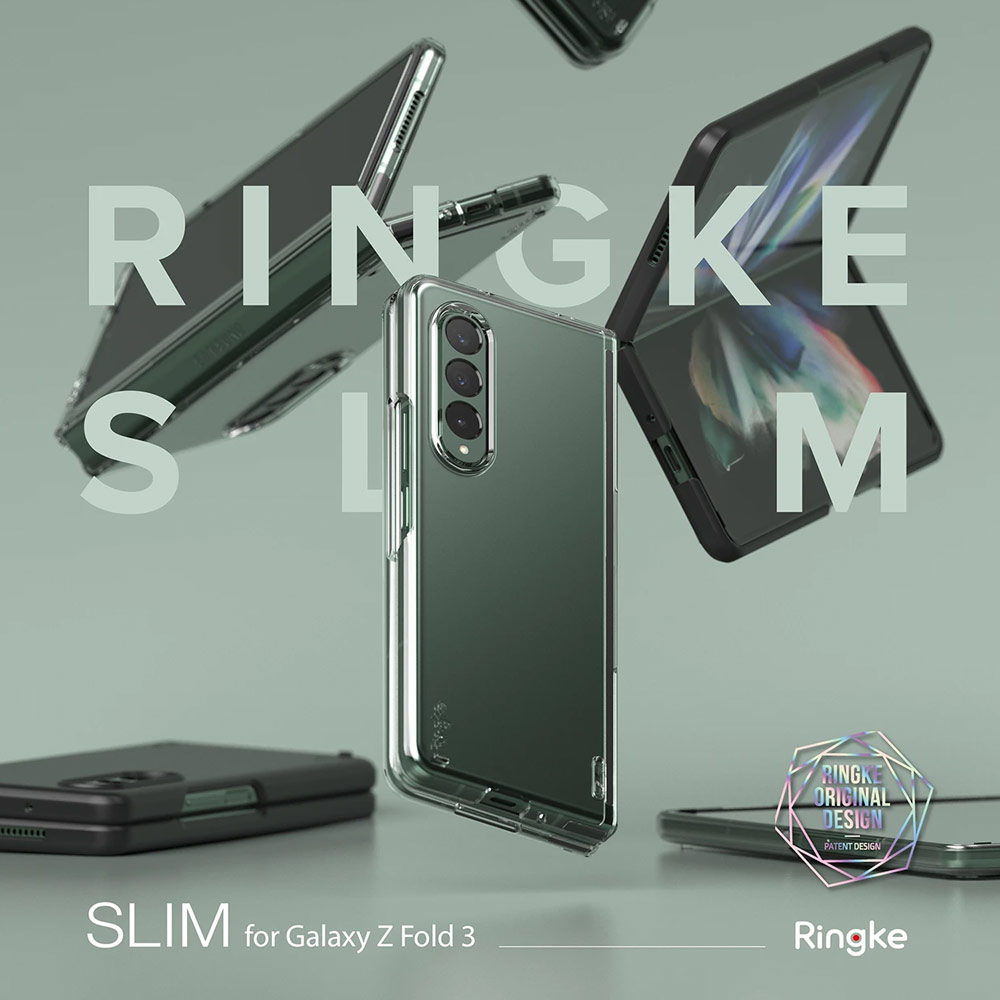 Picture of Samsung Galaxy Z Fold 3 Case | Ringke Slim Protection Clear Case for Samsung Galaxy Z Fold 3 (Matte Clear)