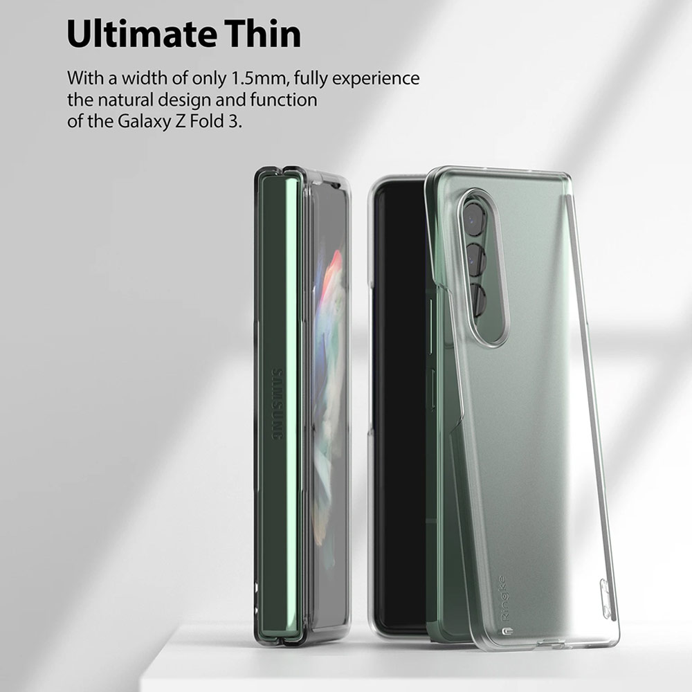 Picture of Samsung Galaxy Z Fold 3 Case | Ringke Slim Protection Clear Case for Samsung Galaxy Z Fold 3 (Matte Clear)