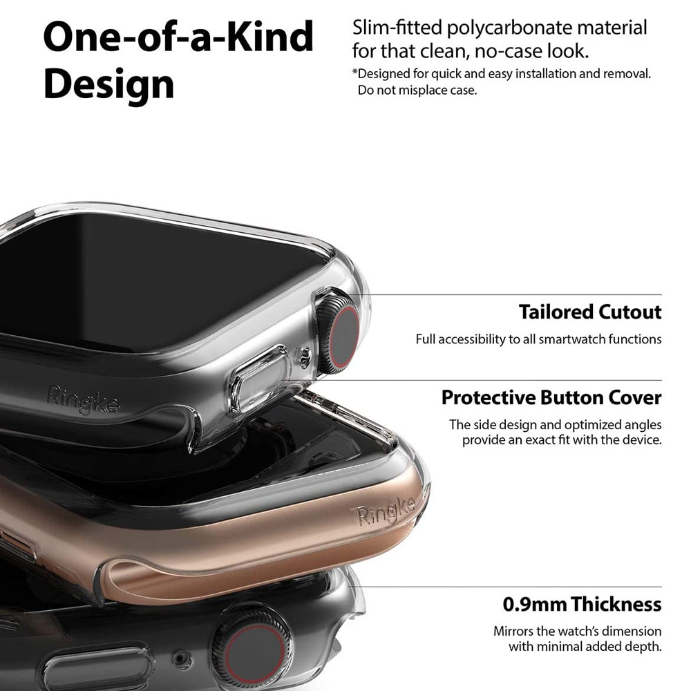 Picture of Apple Watch 44mm Case | Ringke Slim Perfect Fit Case for Apple Watch Series 4 5 6 SE 44mm  (2 PACK with Clear)