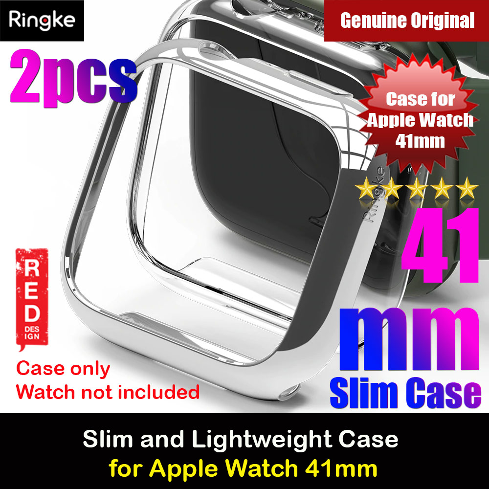 Picture of Ringke Slim Perfect Fit Case for Apple Watch Series 7 8 9 41mm  (2 PACK Clear and Chrome) Apple Watch 41mm- Apple Watch 41mm Cases, Apple Watch 41mm Covers, iPad Cases and a wide selection of Apple Watch 41mm Accessories in Malaysia, Sabah, Sarawak and Singapore 