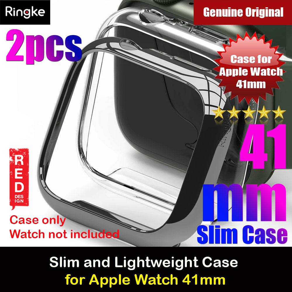 Picture of Ringke Slim Perfect Fit Case for Apple Watch Series 7 8 9 41mm  (2 PACK Clear and Dark Chrome) Apple Watch 41mm- Apple Watch 41mm Cases, Apple Watch 41mm Covers, iPad Cases and a wide selection of Apple Watch 41mm Accessories in Malaysia, Sabah, Sarawak and Singapore 