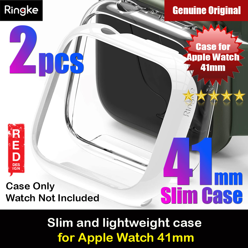 Picture of Ringke Slim Perfect Fit Case for Apple Watch Series 7 8 9 41mm  (2 PACK Clear and White) Apple Watch 41mm- Apple Watch 41mm Cases, Apple Watch 41mm Covers, iPad Cases and a wide selection of Apple Watch 41mm Accessories in Malaysia, Sabah, Sarawak and Singapore 