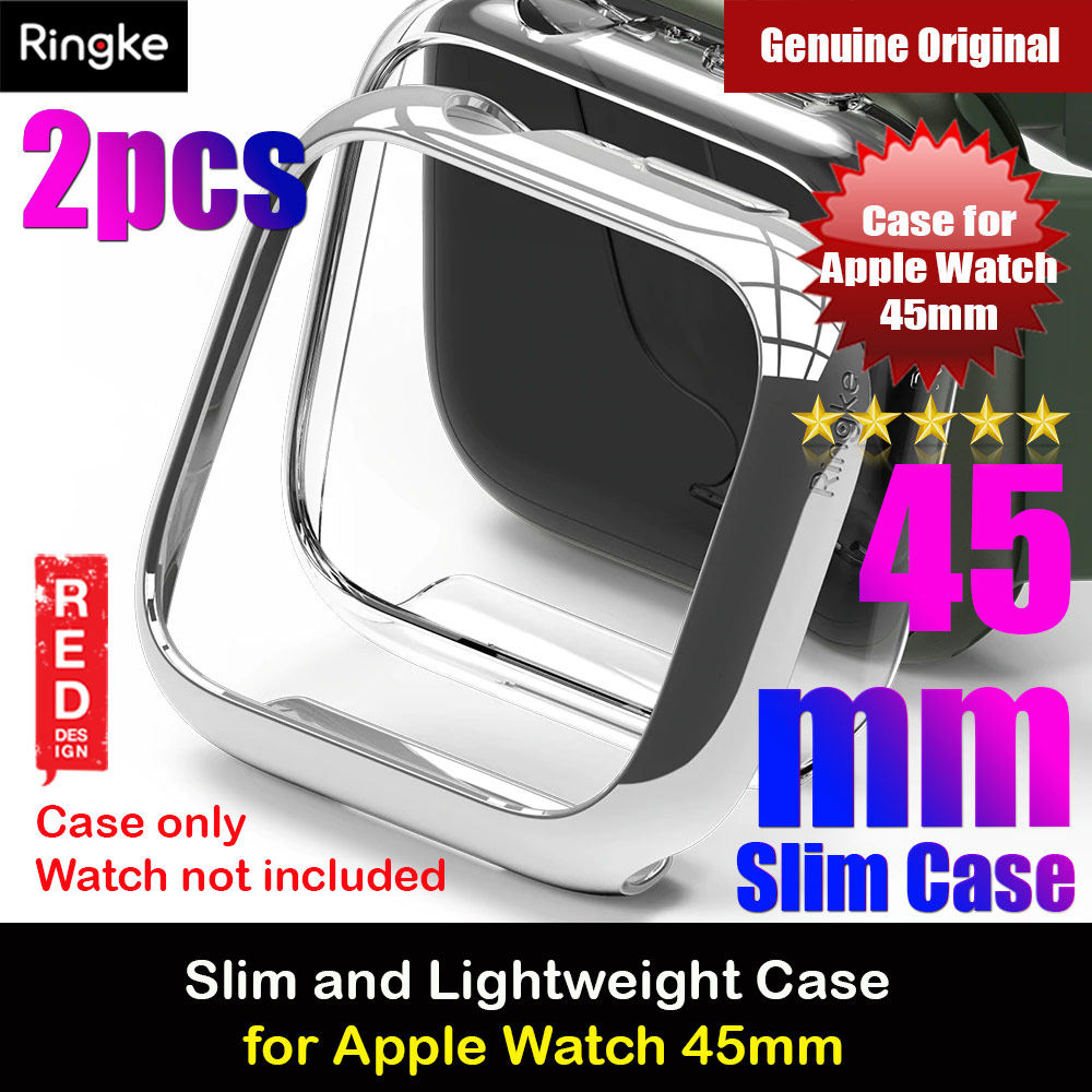 Picture of Ringke Slim Perfect Fit Case for Apple Watch Series 7 8 9 45mm  (2 PACK Clear and Chrome) Apple Watch 45mm- Apple Watch 45mm Cases, Apple Watch 45mm Covers, iPad Cases and a wide selection of Apple Watch 45mm Accessories in Malaysia, Sabah, Sarawak and Singapore 