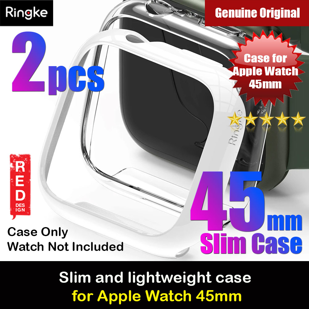 Picture of Ringke Slim Perfect Fit Case for Apple Watch Series 7 8 9 45mm  (2 PACK Clear White) Apple Watch 45mm- Apple Watch 45mm Cases, Apple Watch 45mm Covers, iPad Cases and a wide selection of Apple Watch 45mm Accessories in Malaysia, Sabah, Sarawak and Singapore 