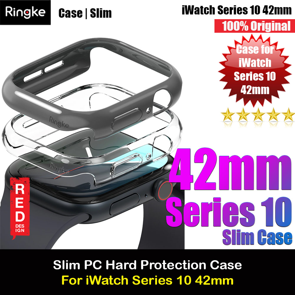 Picture of Ringke Slim Case Durable Protection PC Case for Apple Watch Series 10 42mm (Clear and Dark Gray) Apple Watch 10 42mm- Apple Watch 10 42mm Cases, Apple Watch 10 42mm Covers, iPad Cases and a wide selection of Apple Watch 10 42mm Accessories in Malaysia, Sabah, Sarawak and Singapore 