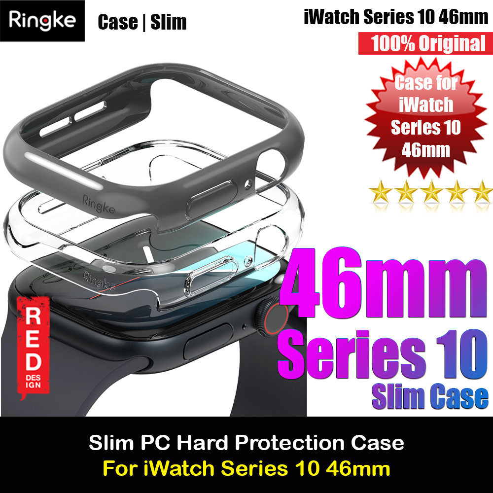 Picture of Ringke Slim Case Durable Protection PC Case for Apple Watch Series 10 46mm (Clear and Dark Gray) Apple Watch 10 46mm- Apple Watch 10 46mm Cases, Apple Watch 10 46mm Covers, iPad Cases and a wide selection of Apple Watch 10 46mm Accessories in Malaysia, Sabah, Sarawak and Singapore 