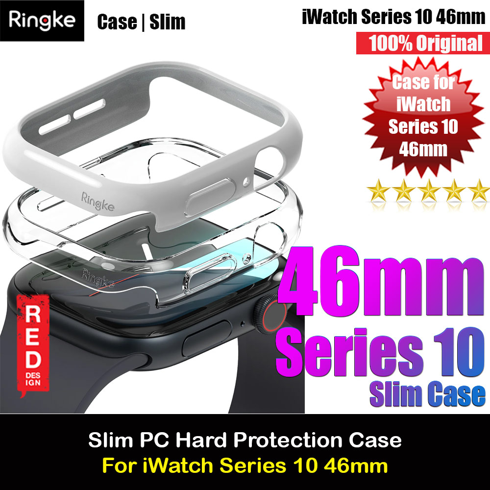 Picture of Ringke Slim Case Durable Protection PC Case for Apple Watch Series 10 46mm (Clear and Light Gray) Apple Watch 10 46mm- Apple Watch 10 46mm Cases, Apple Watch 10 46mm Covers, iPad Cases and a wide selection of Apple Watch 10 46mm Accessories in Malaysia, Sabah, Sarawak and Singapore 