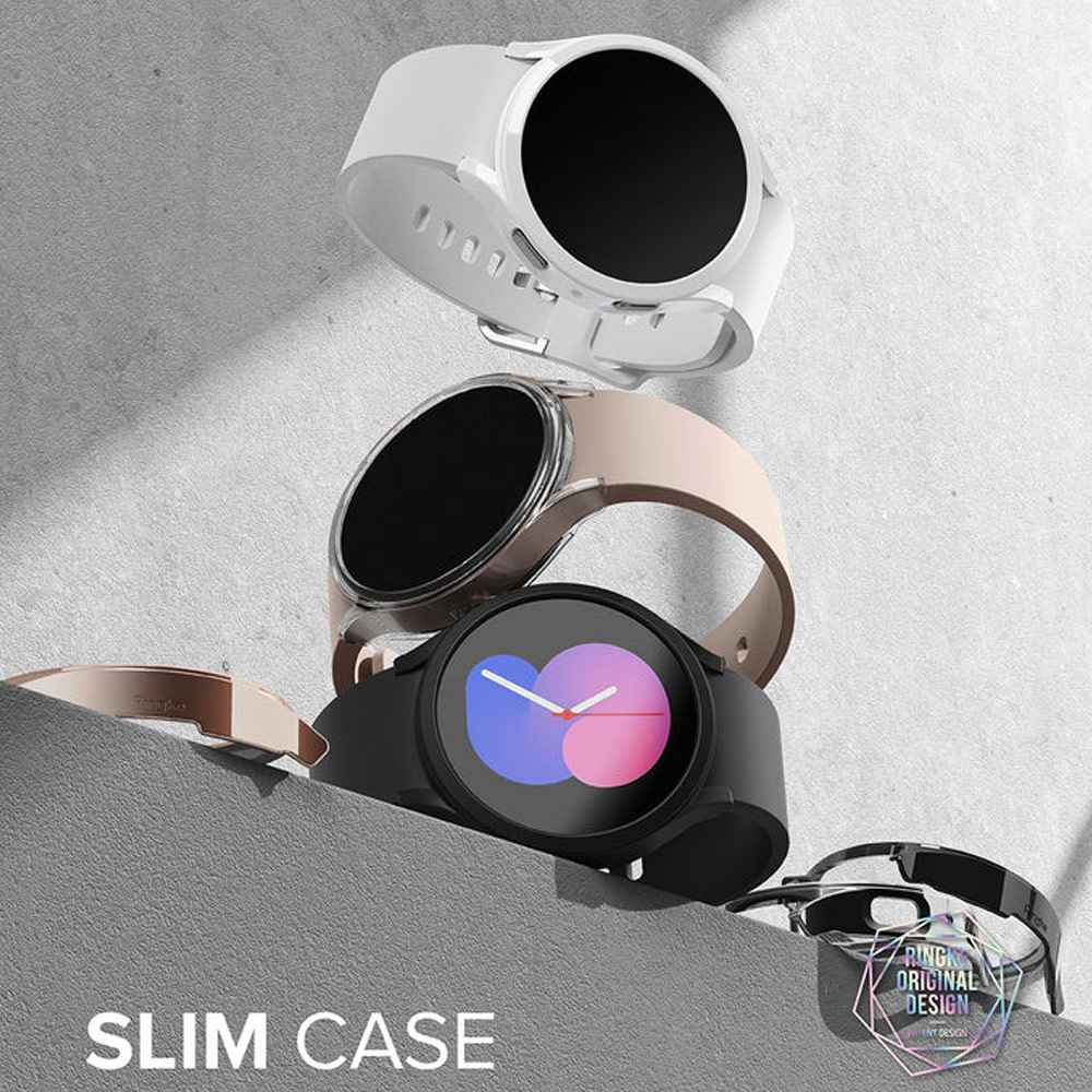 Picture of Samsung Galaxy Watch 5 44mm Case | Ringke Slim Case Durable PC Protection Case for Samsung Galaxy Watch 5 Series 44mm (Chrome)