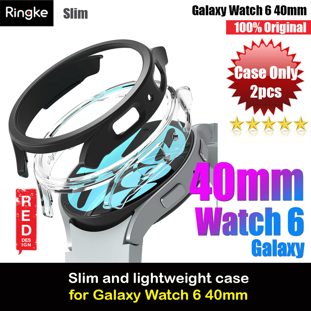 Picture of Ringke Slim Case Durable Protection PC Case for Samsung Galaxy Watch 6 Series 40mm (Clear and Matte Black) Samsung Galaxy Watch 6 40mm- Samsung Galaxy Watch 6 40mm Cases, Samsung Galaxy Watch 6 40mm Covers, iPad Cases and a wide selection of Samsung Galaxy Watch 6 40mm Accessories in Malaysia, Sabah, Sarawak and Singapore 