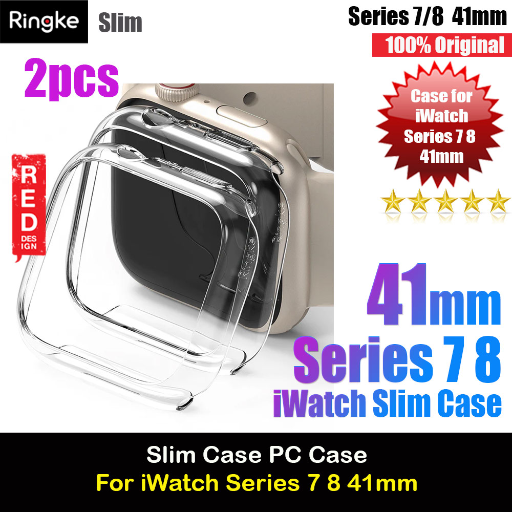 Picture of Ringke Slim Perfect Fit Case for Apple Watch Series 7 8 9 41mm  (2 PACK Clear and Clear) Apple Watch 41mm- Apple Watch 41mm Cases, Apple Watch 41mm Covers, iPad Cases and a wide selection of Apple Watch 41mm Accessories in Malaysia, Sabah, Sarawak and Singapore 