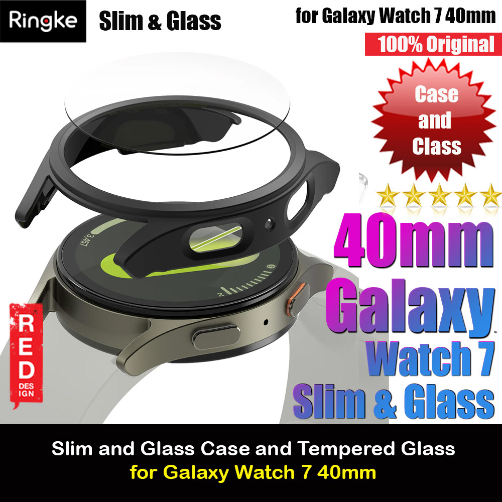 Picture of Ringke Slim Case and Tempered Glass Screen Protector for Samsung Galaxy Watch 7 40mm ( Matte Black) Samsung Galaxy Watch 7 40mm- Samsung Galaxy Watch 7 40mm Cases, Samsung Galaxy Watch 7 40mm Covers, iPad Cases and a wide selection of Samsung Galaxy Watch 7 40mm Accessories in Malaysia, Sabah, Sarawak and Singapore 