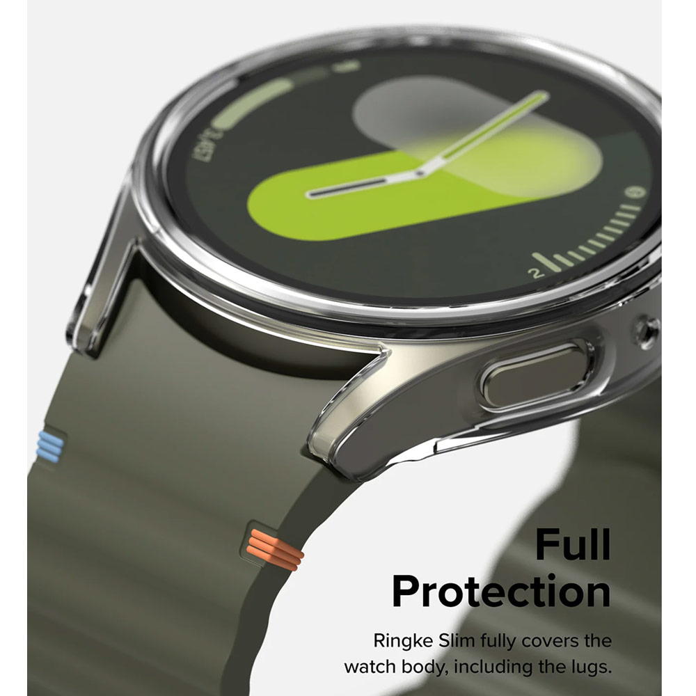 Picture of Samsung Galaxy Watch 7 44mm Case | Ringke Slim Case and Tempered Glass Screen Protector for Samsung Galaxy Watch 7 44mm (Alphine Clear)