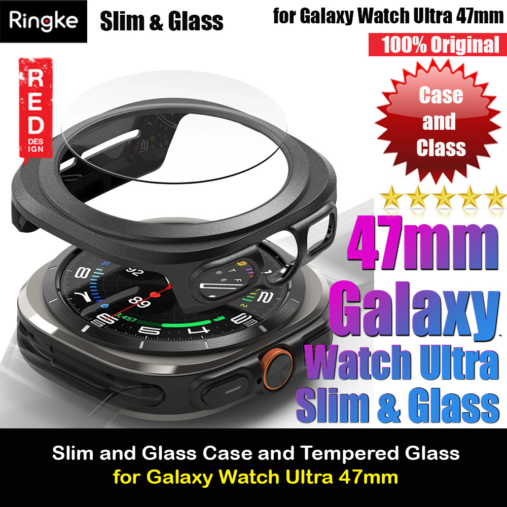 Picture of Ringke Slim Case and Tempered Glass Screen Protector for Samsung Galaxy Watch Ultra 47mm (Titanium Black) Samsung Galaxy Watch Ultra 47mm- Samsung Galaxy Watch Ultra 47mm Cases, Samsung Galaxy Watch Ultra 47mm Covers, iPad Cases and a wide selection of Samsung Galaxy Watch Ultra 47mm Accessories in Malaysia, Sabah, Sarawak and Singapore 