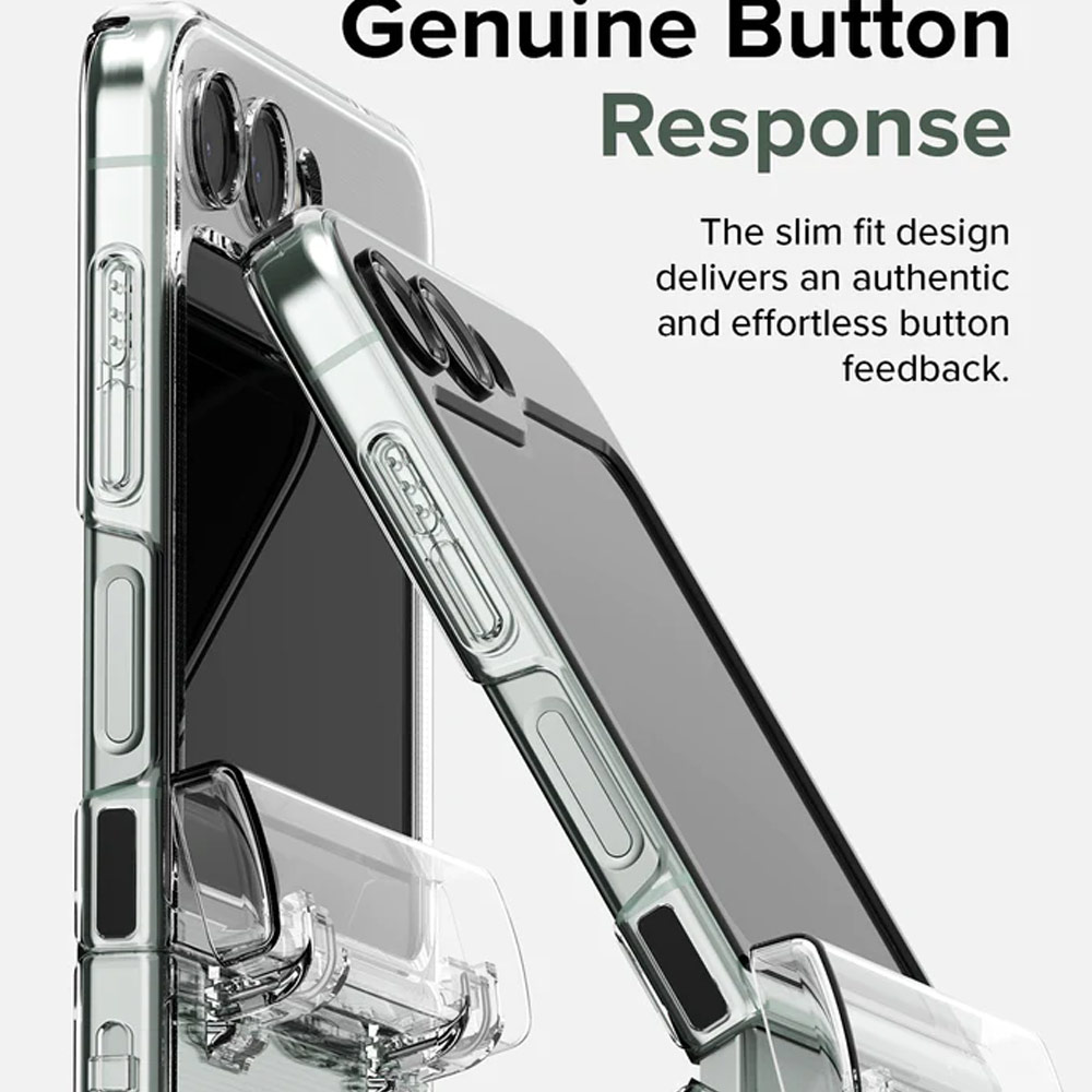 Picture of Samsung Galaxy Z Flip 5 Case | Ringke Anti Yellowing Ultra Slim Hinge Cover Protection Case with Strap Hole for Samsung Galaxy Z Flip 5 (Clear)