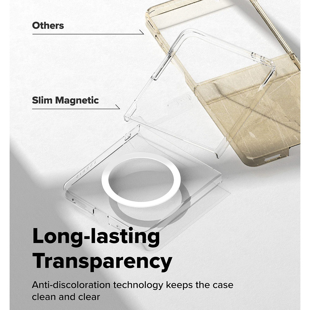 Picture of Samsung Galaxy Z Flip 7 Case | Ringke Slim Magnetic Case for Samsung Galaxy Z Flip 7 (Clear)